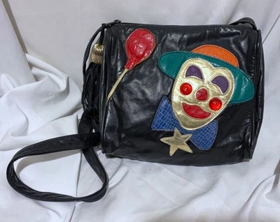 Винтажная совершенно клоунская сумка через плечо Dove со стразами 100% кожа США - Изображение 1 из 4
