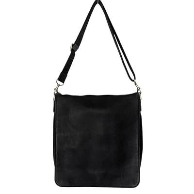 Bolso Mensajero Coach Vintage Cuero Negro Unisex Correa Ajustable Usado en Excelente Condición Foto 1 de 4