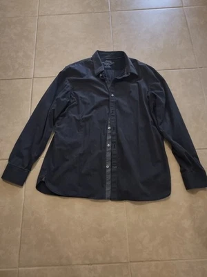 American Eagle Premium Vintage Fit XL Long Sleeve Dress Shirt Button Down Black - Image 1 of 3