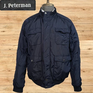 J Peterman Jacket Men's Large Navy Insulated Bomber Nylon Field Coat Outdoors - Picture 1 of 7