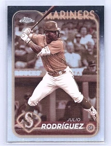 2024 Topps Chrome #300 Julio Rodríguez Sepia Refractors - Picture 1 of 2