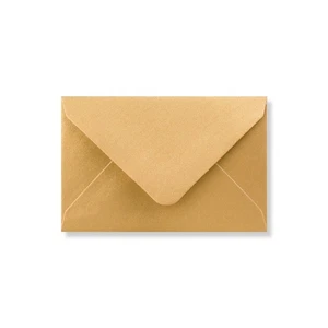 62 x 94 Gold Pearlescent Business Card Envelope | Gummed | 120gsm V-Flap - Picture 1 of 3