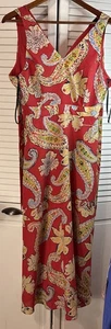 Tahari Dress 4P Summer Dress Floral Tie In The Back Old Money - Picture 1 of 9