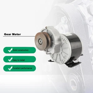 12VDC Brushed Motor Getriebe Untersetzung Elektromotor Getriebemotor mit Riemenscheibe 250W - Bild 1 von 13
