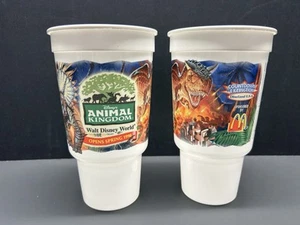 Juego de 2 tazas vintage 1998 Mcdonalds Disney’s Animal Kingdom WDW Dinoland - Imagen 1 de 11