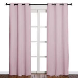 Nursery Essential Thermal Insulated Solid Grommet Top Blackout Curtains/Drape... - Picture 1 of 8