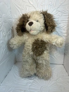 Build a Bear Plüsch Scruffy Welpe Patch Punkte braun creme hellbraun zotteliger Hund BABW 17 Zoll - Bild 1 von 12