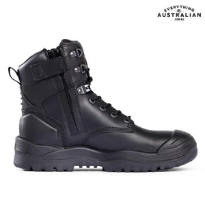 Mongrel 561020 High Zip Safety Boot Rubber Black - Picture 1 of 5