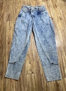 Code Zero Jeans Acid Wash Baggy 80s 90s Vintage Denim High Rise Women’s 32L - Picture 1 of 11