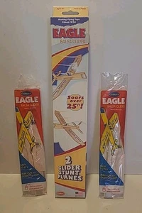 1 package of 2 New Paul Guillow Wooden Balsa Airplanes Gliders Stunt Model - Picture 1 of 2