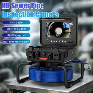 Pipe Inspection Camera Drain Sewer Camera 512hz Self Leveling 40M Meter Counter - Picture 1 of 17