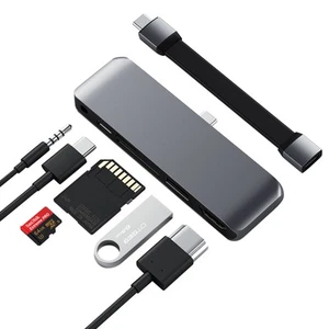 iPad Hub von USB-C auf HDMI, USB, USB-C 60W, Karten, Satechi Klinke grau - Bild 1 von 6