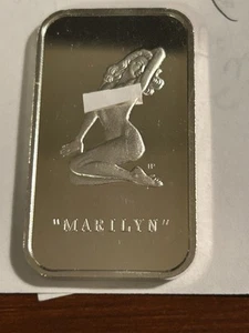 Marilyn Monroe Silver Art Bar Colonial Mint - Picture 1 of 2