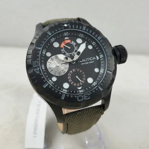 NAUTICA BFD 100 BFD 100 MULTIFUNKTION DAY/DATE WR 100M SCHWARZ/GRÜN HERREN UHR  - Bild 1 von 10