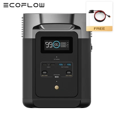 ECOFLOW DELTA 2 Portable LFP Power Station 1024Wh X-boost 2400W Solar Generator - Image 1 of 4