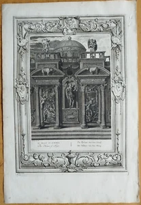 Haus des Schlafes # Originaldruck Picart Tempel der Musen # 1732 - Bild 1 von 2