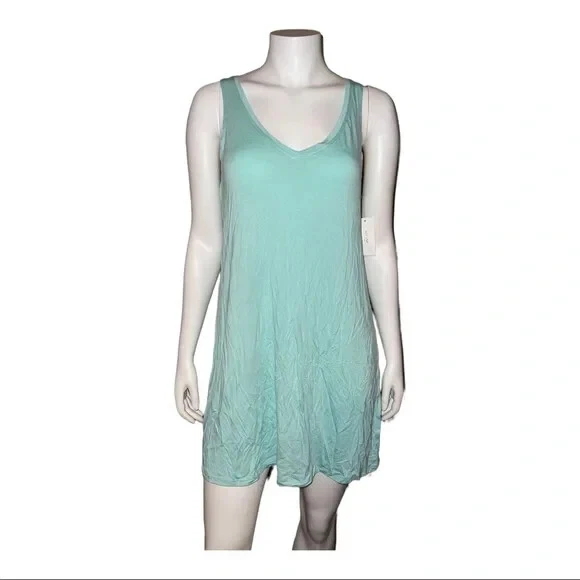 Alfani V-Neck Sleeveless Nightgown Sage Dream Size XS