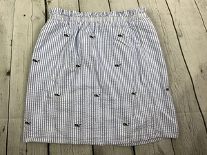 Vineyard Vines Girls Size 10 Striped Seersucker Skirt Embroidered Whales LKNW - Picture 1 of 4