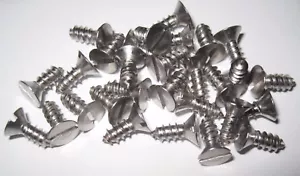 Slot countersunk self tapping screws No 6 x 3/8" (3.5mm x 9.5mm) - Stainless - Picture 1 of 2