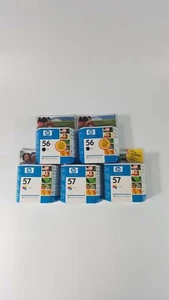 HP 56 und HP 57 Tintenpatronen Set 2 Schwarz (C6656AN) 3 Tri-Color (C6657AN) Versiegelt - Bild 1 von 8