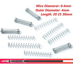 Small Compression Springs Ballpoint Pen Spring 0.4mm Wire Dia18-35mm Long - Picture 1 of 12