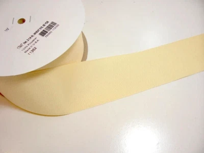 Light Yellow Grosgrain Ribbon 2 1/4" wide x 3 yards Schiff Wheat B16 - Image 1 of 4