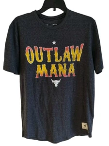 Under Armour Project Rock Outlaw Mana Short Sleeve Shirt Loose Fit Gray Grey M - Picture 1 of 4