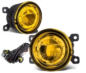 DNA Motoring 3.5" Round Housing Yellow 5W LED Driving Fog Lights Lamp+Mount - Picture 1 of 7