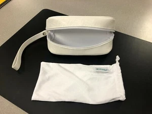 Authentic Oakley Eyewear Semi Hard Case White Embossed O Design with Silk - Picture 1 of 2