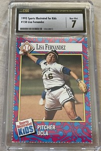 Lisa Fernandez UCLA 1993 Sports Illustrated for Kids Rookie Card CSG graded 7 NM