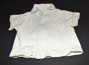 Camisa Top Bebé Vintage Carter's Azul Claro y Blanco Rayas Talla 1 Año 19-22 libras - Imagen 1 de 4