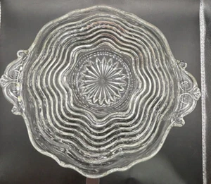 Elegant Glass Duncan Miller Caribbean Pattern 7.5" HANDLED BOWL Depression Era - Picture 1 of 4