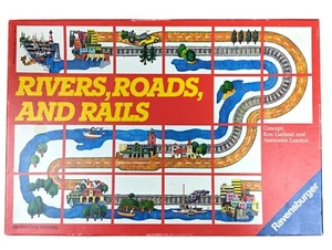 Vintage Rivers, Roads & Rails Matching Game - 1989 Ravensburger - Complete EUC - Picture 1 of 3