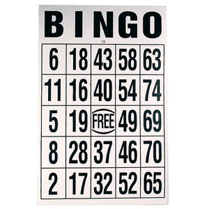 Carte da Bingo Gigantic Laminate - Scheda Laminata 11" x 17" - Foto 1 di 1
