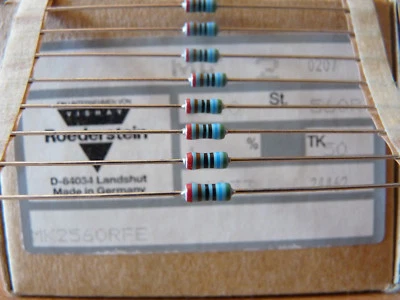 Vishay Roederstein MK2 - résistance couche métal 560R 0,6W 1% 50ppm - 10pcs