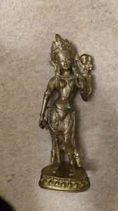 Tara, hinduistisch-buddhistische Göttin, Vintage Messing (29 cm... - Bild 1 von 7