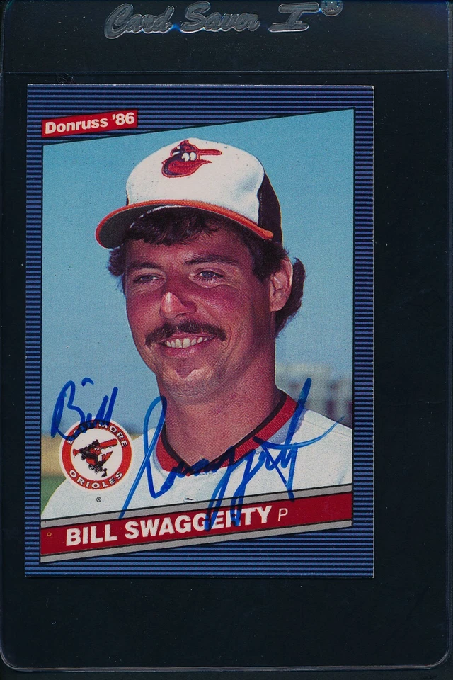 1986 Donruss #594 Bill Swaggerty Orioles Signed Auto *23987 - Image 1 of 1