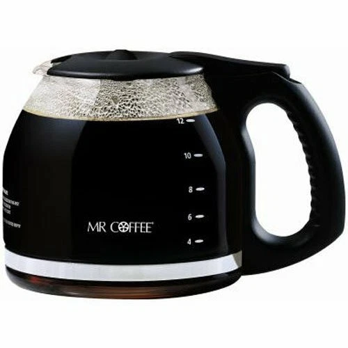 Brand New Mr. Coffee 12-Cup Replcement Glass Carafe w/ Lid - Black, Clear