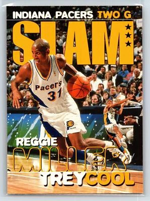 Reggie Miller 1996-97 Hoops Indiana Pacers #322 SLAM - Image 1 of 2
