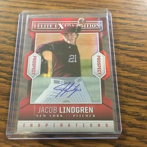 2014 Jacob Lindgren 21/100 Panini Elite Extra Edition Red Refractor Auto Rookie - Picture 1 of 2
