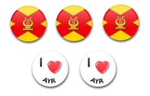 INSIGNIAS DE BOTÓN 25MM 1" X5 SCOTLAND COUNTY AYR - Imagen 1 de 1