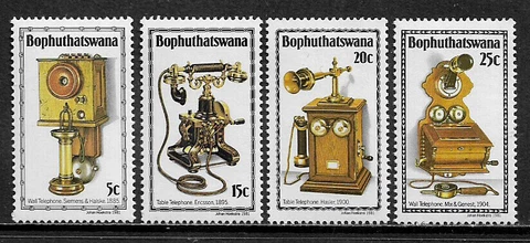 South Africa - Bophuthatswana #76-9 MNH Set - Old Telephones Cover