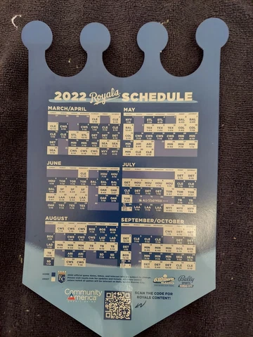 2022 MLB Kansas City Royals Opening Day 4/7/2022  magnetic schedule SGA Cover