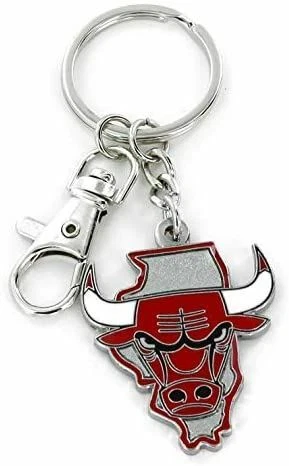 Chicago Bulls Keychain Home State Heavyweight Metal Keyring Cover
