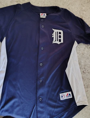 Majestic Blue Justin Verlander Detroit Tigers Baseball Jersey Youth Large 14-16  - Image 1 of 4