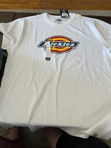 Dickies Mens Short Sleeve Tri-Color Logo Graphic T-Shirt Durable Heavyweight Tee - Picture 1 of 2