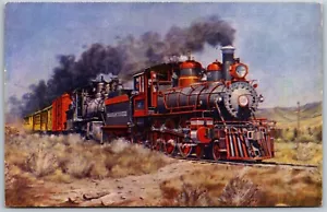 Vintage Virginia Truckee Zug in der Nähe von Reno Nevada NV Howard Fogg 1950er Postkarte - Bild 1 von 2