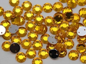 10 mm SS46 topacio dorado H107 cosido diamantes de imitación - 70 piezas - Imagen 1 de 2
