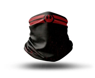 Washable Fabric Face Cover Neck Gaiter Unique Print Rebel Alliance EU Made - Image 1 of 4