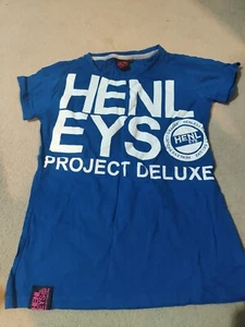 T-shirt HENLEYS Project Deluxe blu età 10 - Foto 1 di 6